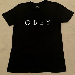 Women's black Obey shirt